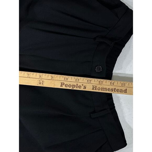 Pendleton Trousers 8 (26x28.5) Black High Rise Wool Lined Cuffed Pleated Tapered - Picture 11 of 11